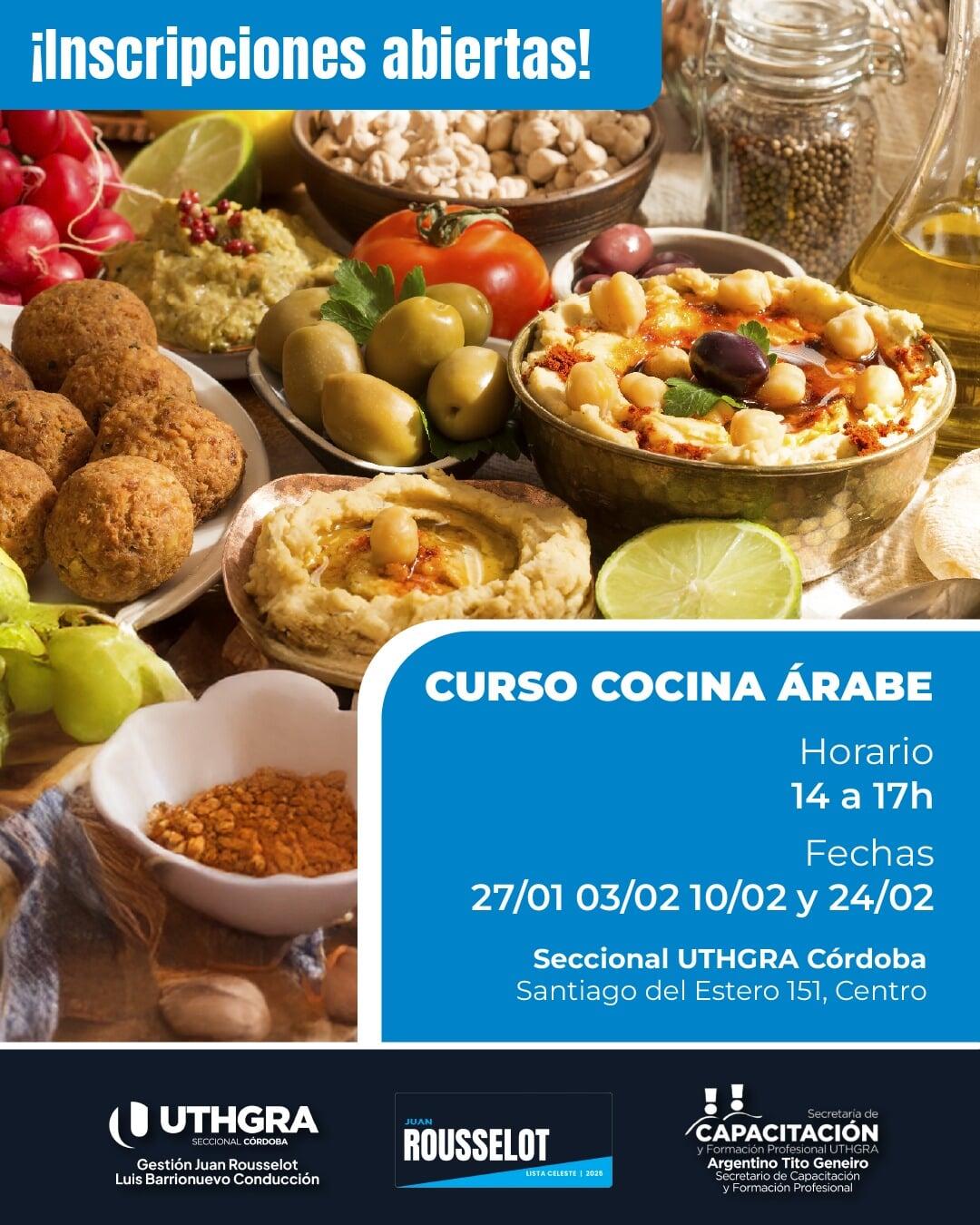 Nuevo Curso de Cocina Árabe en UTHGRA Córdoba
